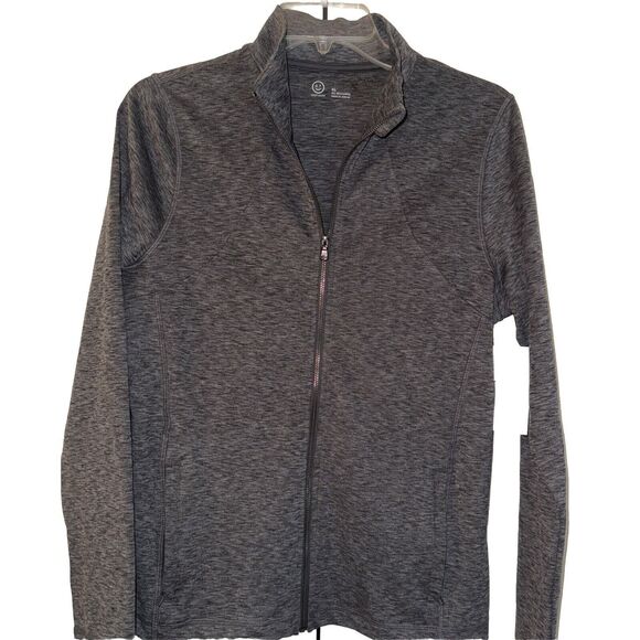 NWT Gilly Hicks Womens XL Active Recharge Full Zip Up Jacket Grey Athletic - Picture 1 of 7